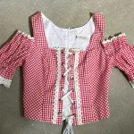 LANDHAUSS · Blusa tirolese originale, del marchio Landhaus, by C&A Naturally, 100% cotone (anche la fodera).