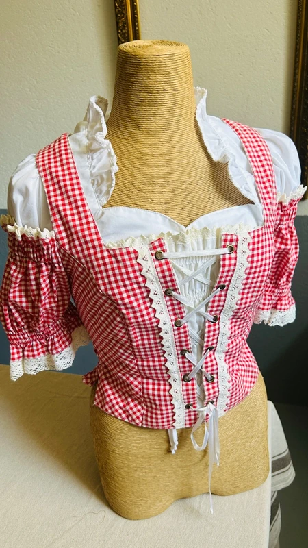 LANDHAUSS · Blusa tirolese originale, del marchio Landhaus, by C&A Naturally, 100% cotone (anche la fodera). — foto 4